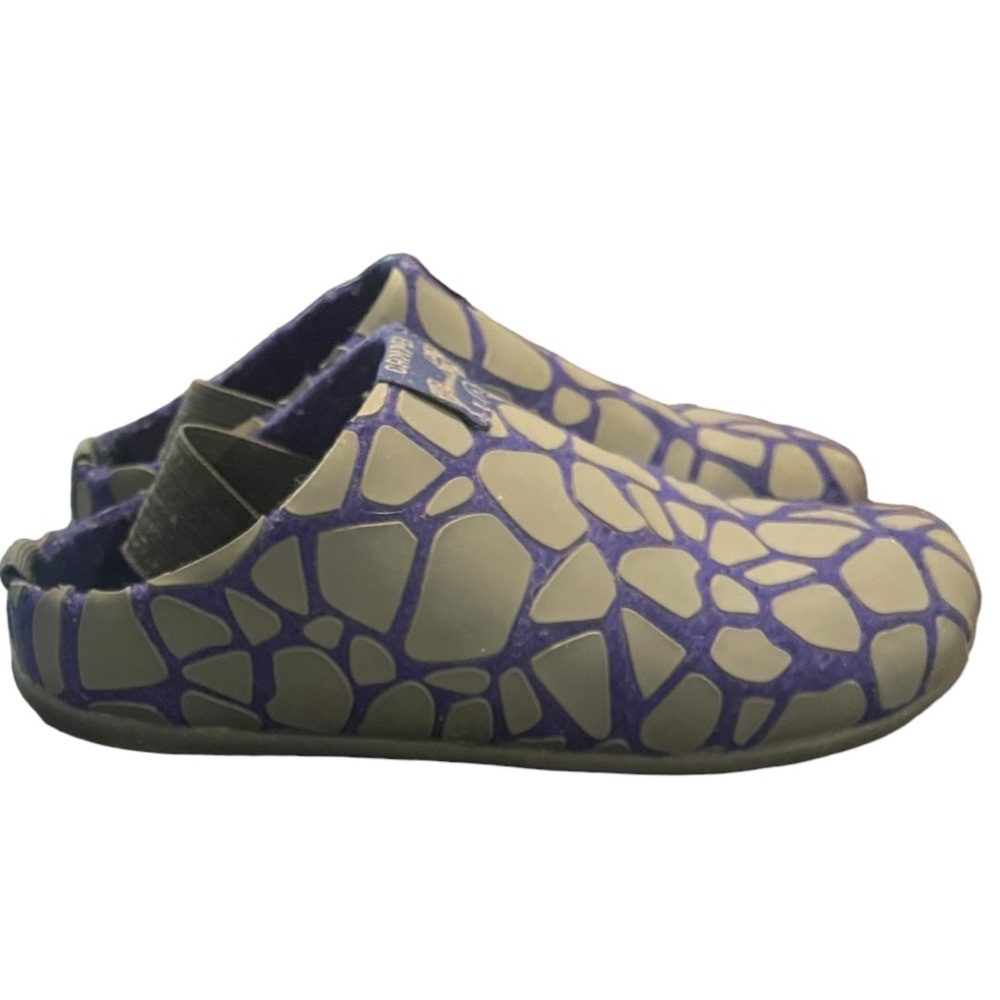 Camper Wabi Wool Slippers Blue and Grey Size 33